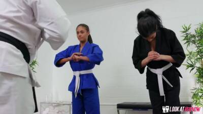 Savanah And Scarlit In Self Defense Class - hotmovs.com