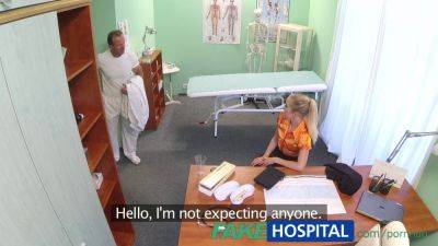 Horny Doctor pounds his hot blonde boss's tight pussy in the office - sexu.com - Czech Republic - city Prague