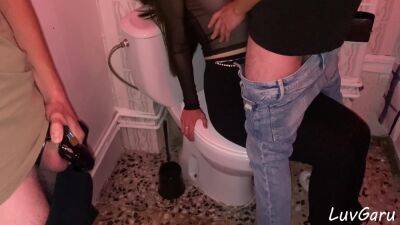 Filming Hotwife Flashing Tits And Takes Huge Cumshot In Public Toilet From Stranger - hclips.com