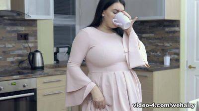 Adele enjoys a relaxing striptease in her kitchen - WeAreHairy - hotmovs.com - Latvia