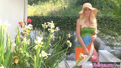 Casey James stars at Gardening Tools as she tries to garden like a pro - sexu.com