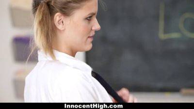 Scarlett Fever - Scarlett Fever's skinny body gets a private lesson from a hung stud in the classroom - sexu.com