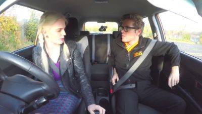 Georgie Lyall - Georgie Lyall gets fake driving lessons and a hot load of cum - sexu.com
