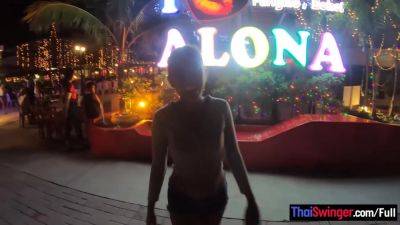 Amateur couple watches a fire show and has hot sex once back in the hotel - hotmovs.com - Thailand