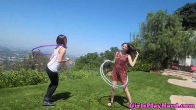 Jenna Sativa - Shyla Jennings - Sensual scissoring with young hula hoop girls Shyla Jennings & Jenna Sativa - sexu.com