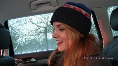 Redhead Amateur Fucks In Warm Car In Public - hclips.com