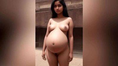 Young Pregnant Asian and Indian Lesbian MILFs with Big Tits and Sexy Curves - veryfreeporn.com - India