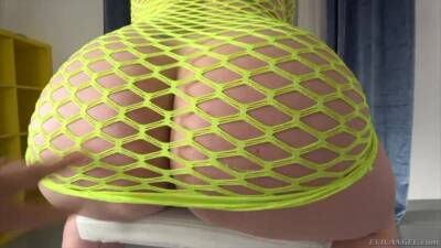 Maria Bose - Spanish fat woman in fishnet Maria Bose gives her head and gets fucked hard - anysex.com - Spain