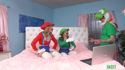 Freya Von Doom - Mario Bros role play perversions lead teen sluts to insane sex - xbabe.com